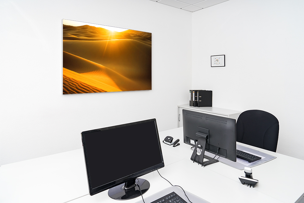 Artikelbild Absorberbild - Sonnenaufgang in der Wüste 50x50x5,5cm