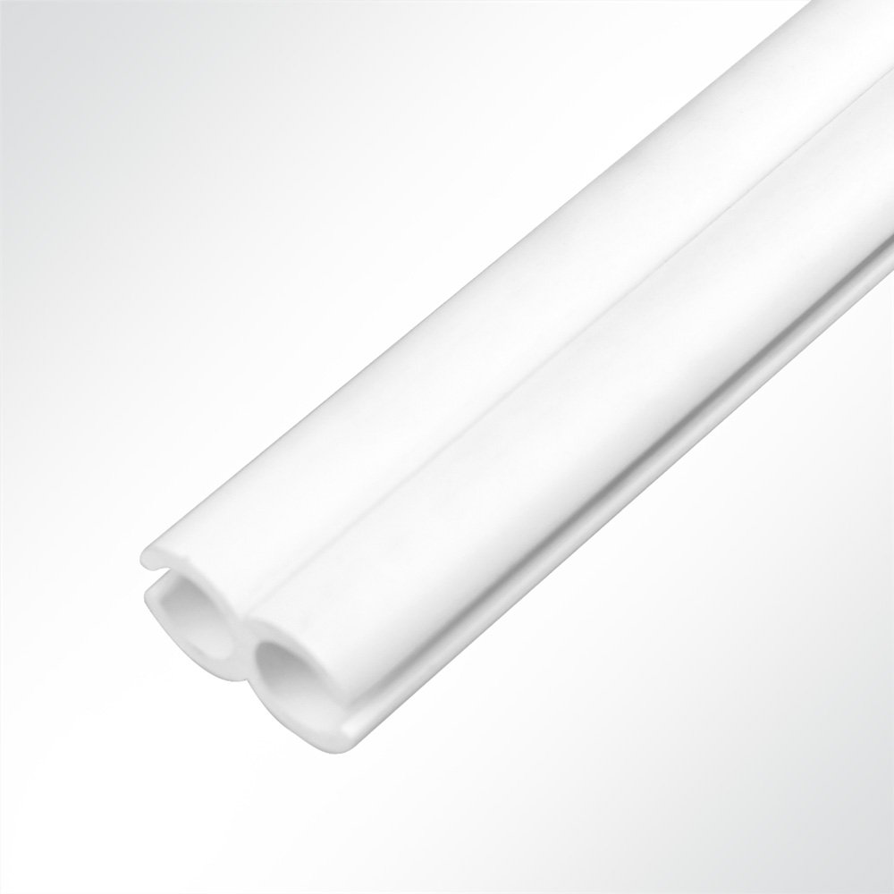 Artikelbild Doppelkederschiene Doppelkederleiste Kunststoff Weiß für Keder 5,0-8,0mm Länge 2m