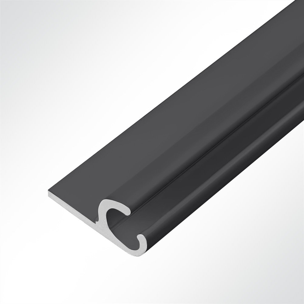Artikelbild Kederschiene Kederleiste Kederprofil Aluminium Schwarz für Keder 6,0-9,0mm Länge 1m
