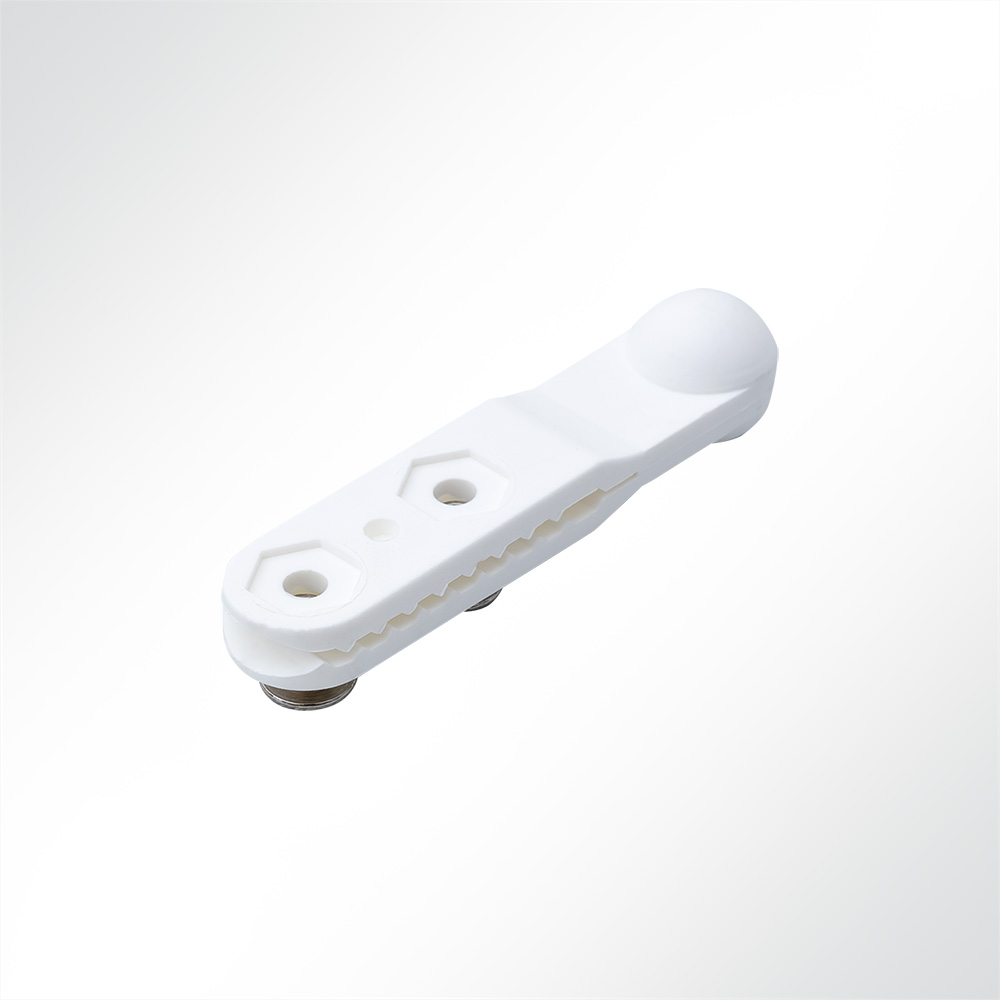 Artikelbild Kalottgleiter Nylon weiß mit Nieten 15mm