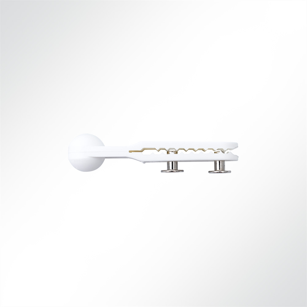 Artikelbild Kalottgleiter Nylon weiß mit Nieten 15mm