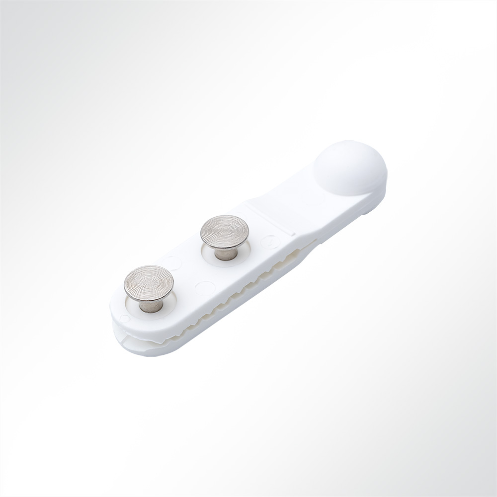 Artikelbild Kalottgleiter Nylon weiß mit Nieten 15mm
