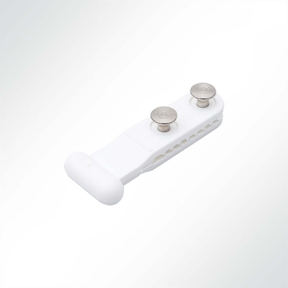 Artikelbild Stabkopfgleiter Nylon weiß mit Nieten 10mm