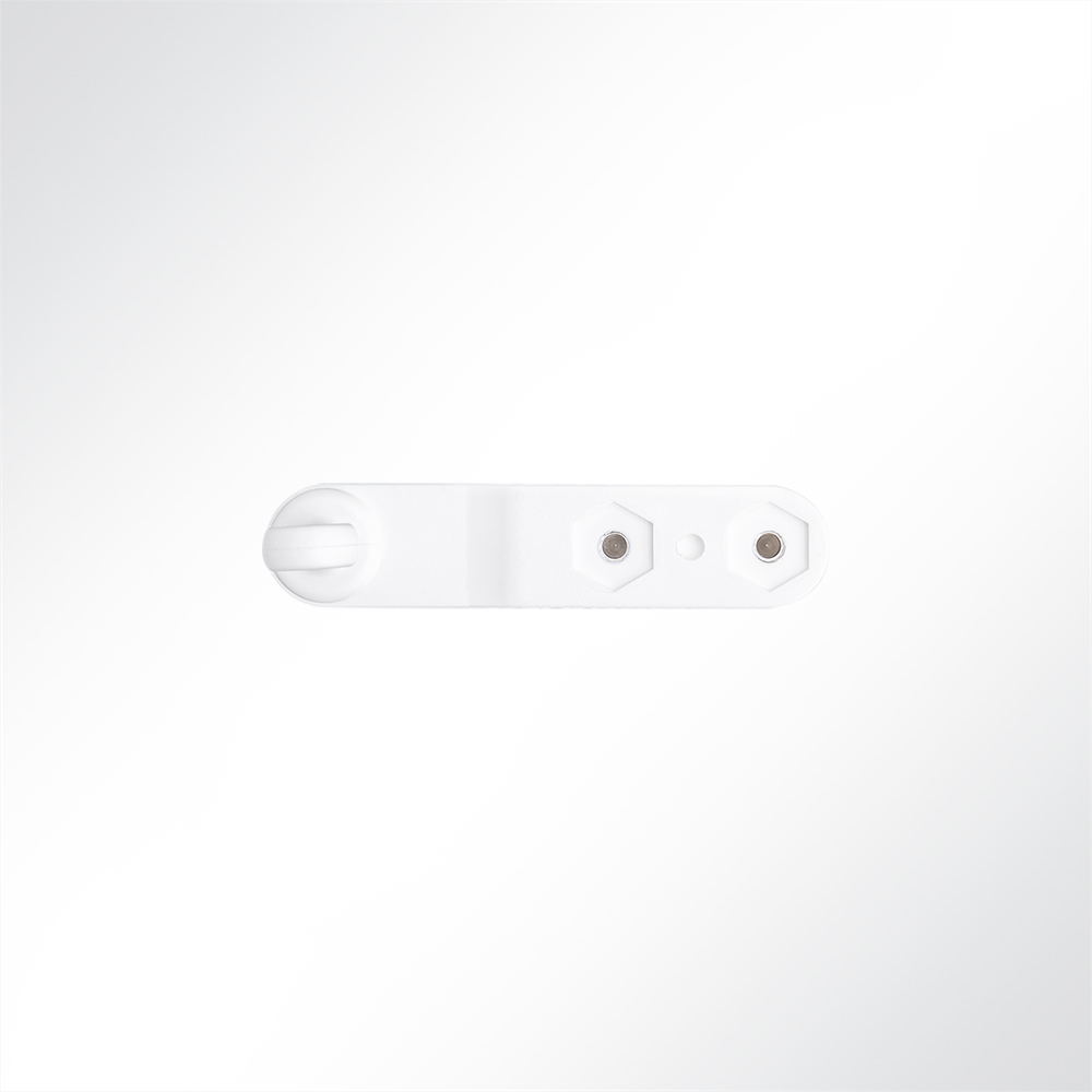 Artikelbild Hakengleiter gekröpft Nylon weiß 12mm mit Nieten