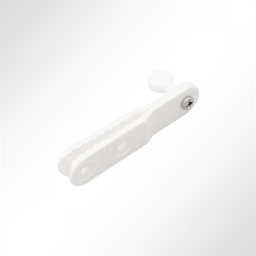 Artikelbild Hakengleiter gekröpft Nylon weiß