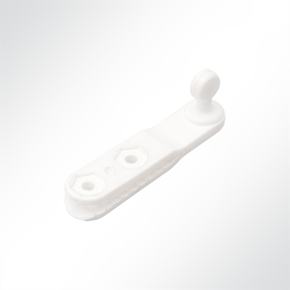 Artikelbild Hakengleiter gekröpft Nylon weiß