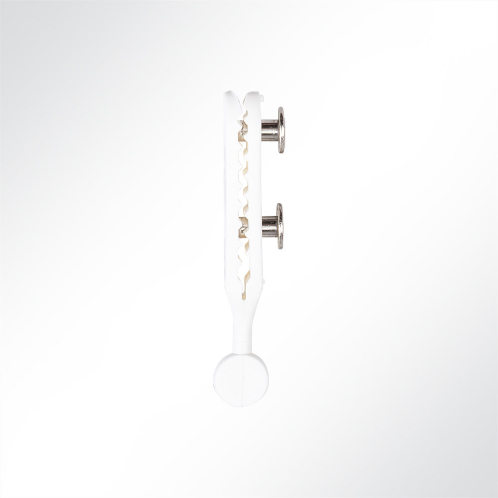 Artikelbild Hakengleiter gerade Nylon weiß mit Nieten 12mm