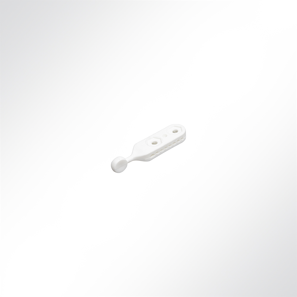 Artikelbild Hakengleiter gerade Nylon weiß 12mm