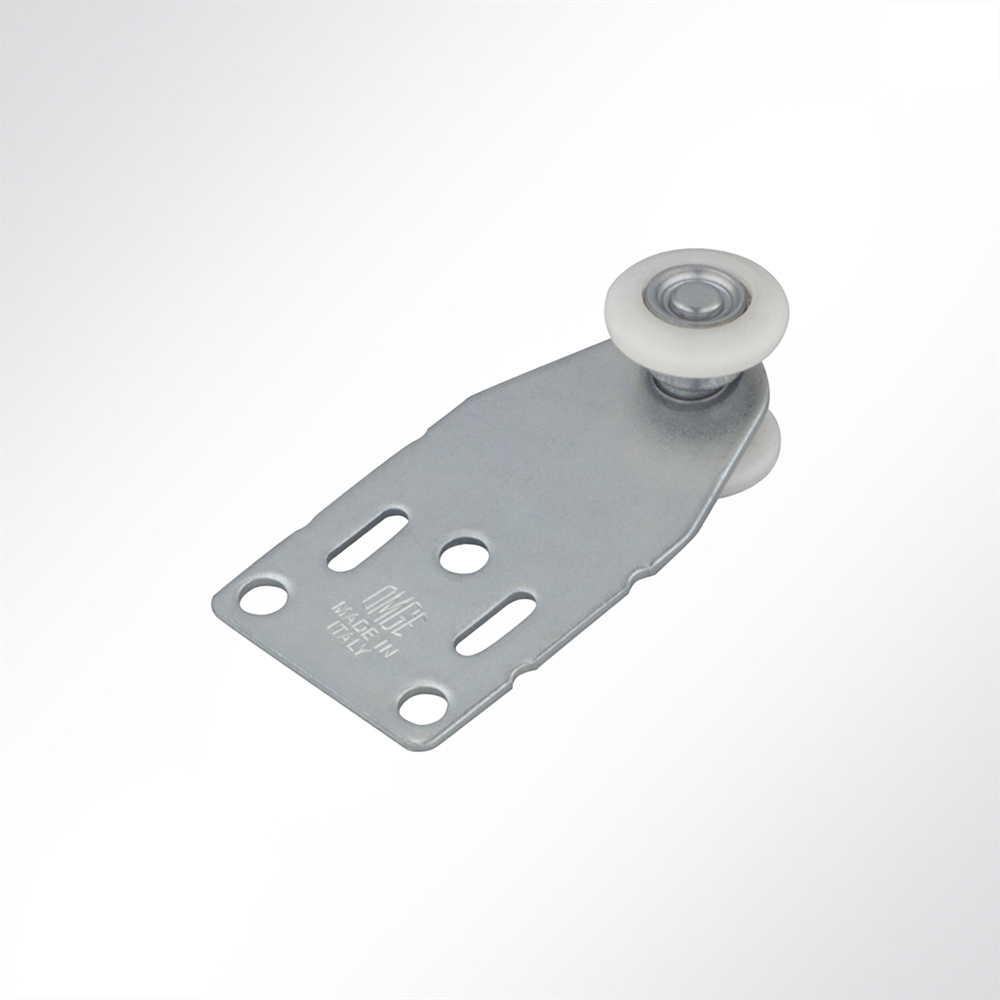 Artikelbild Doppelrolle verzinkt mit Nylonrollen für Laufschiene 35x30mm Tor Vorhangplane