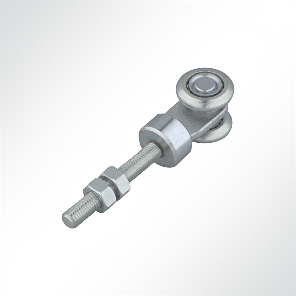 Artikelbild Laufrolle Vorhangrolle Führungsrolle verzinkt drehbar 360° für Laufschiene 48x48 mm