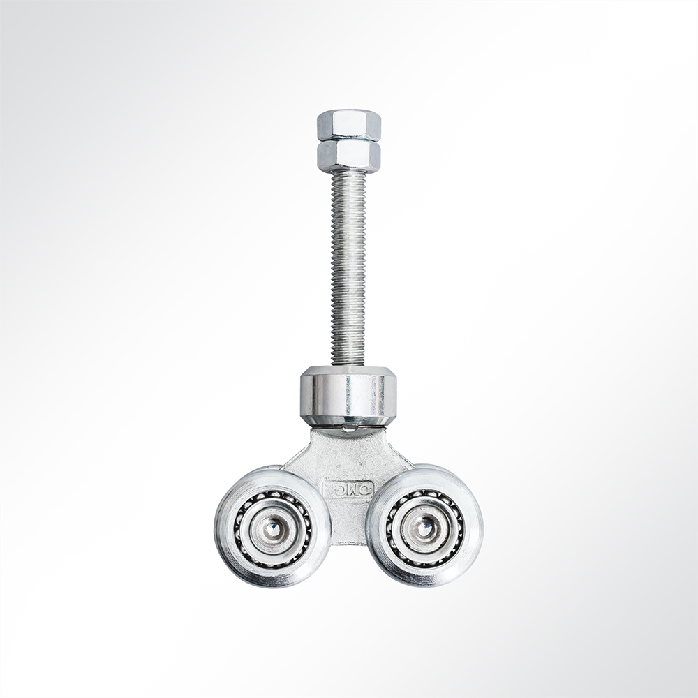 Artikelbild Rollenbock verzinkt 360° drehbar für Schiebetor, Tor Rollen für Profil 48x48mm