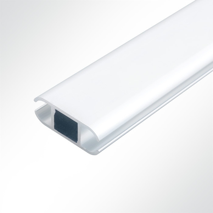 Doppelkederschiene Aluminium pressblank für 6,5 - 11,0mm Keder