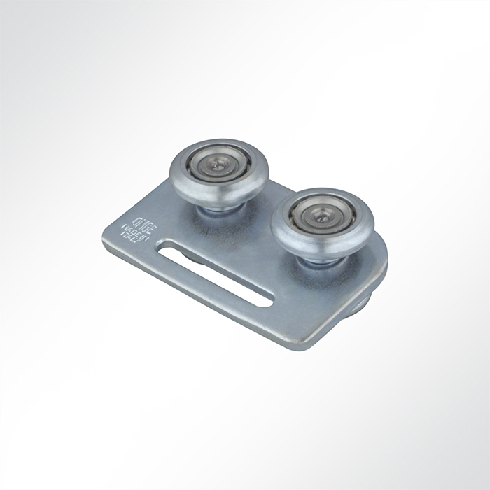 Rollenbock verzinkt mit Schlitz für Schiebetor, Tor Rollen für Profil 48x48mm