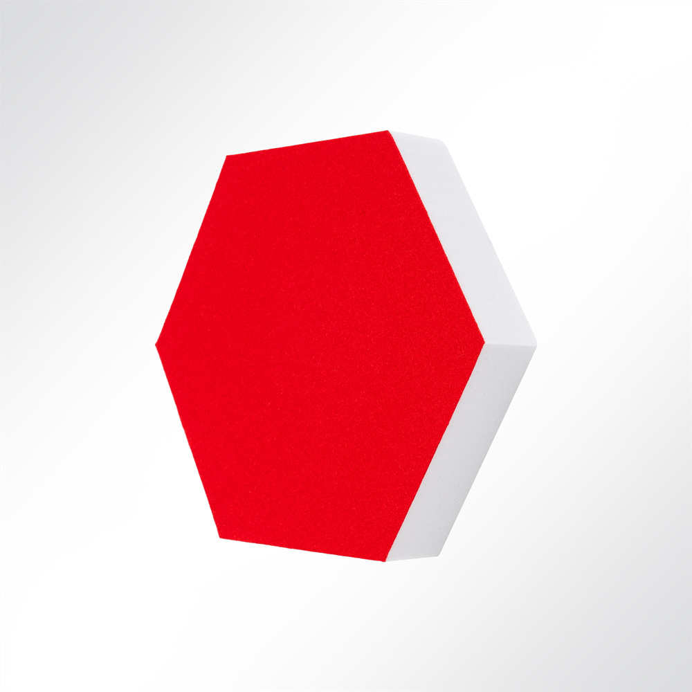 Artikelbild QP Schallabsorber Basotect® Hexagon-Set 12-teilig à 290mm Grau, Rot