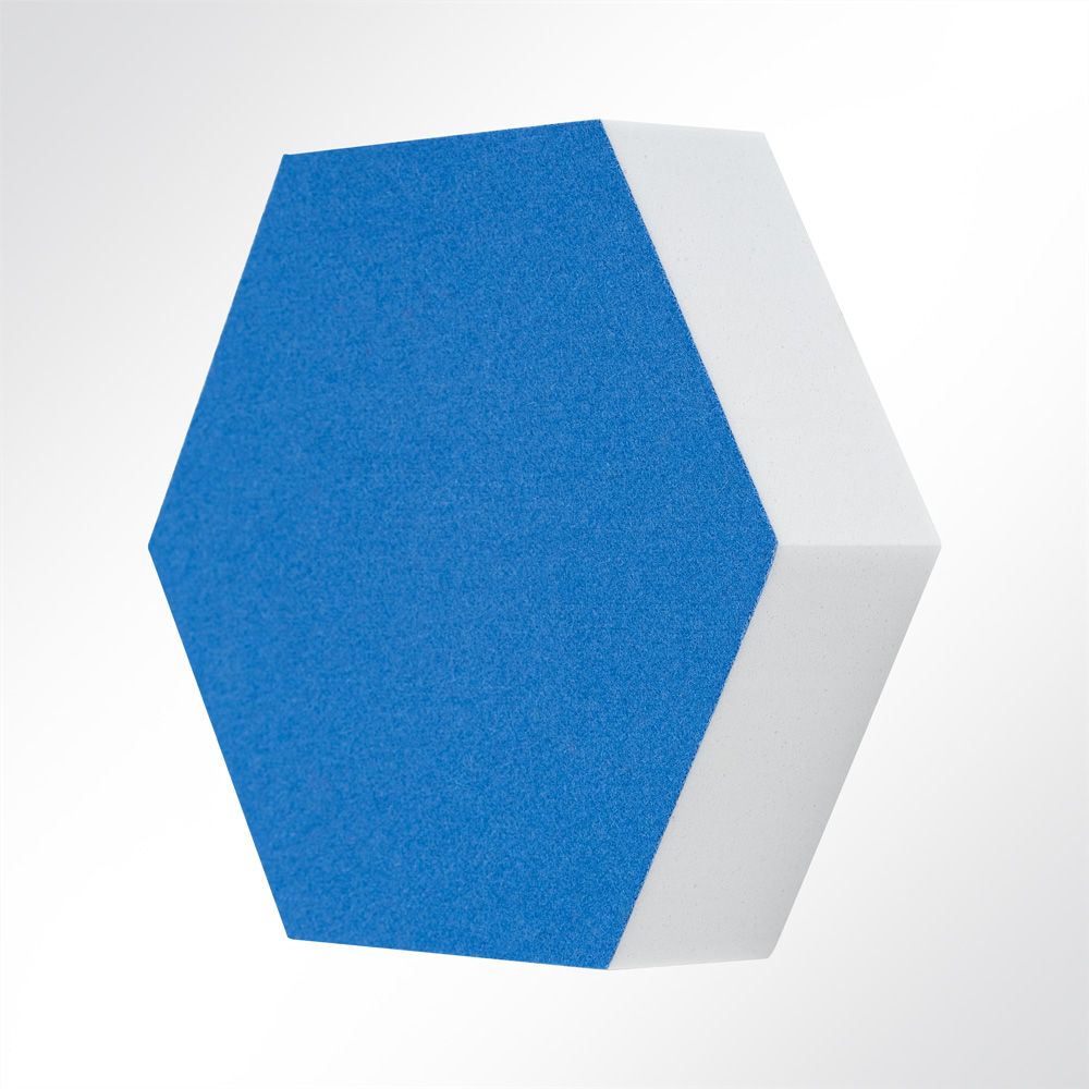 Artikelbild QP Schallabsorber Basotect® Hexagon-Set 12-teilig à 580mm Braun, Blau