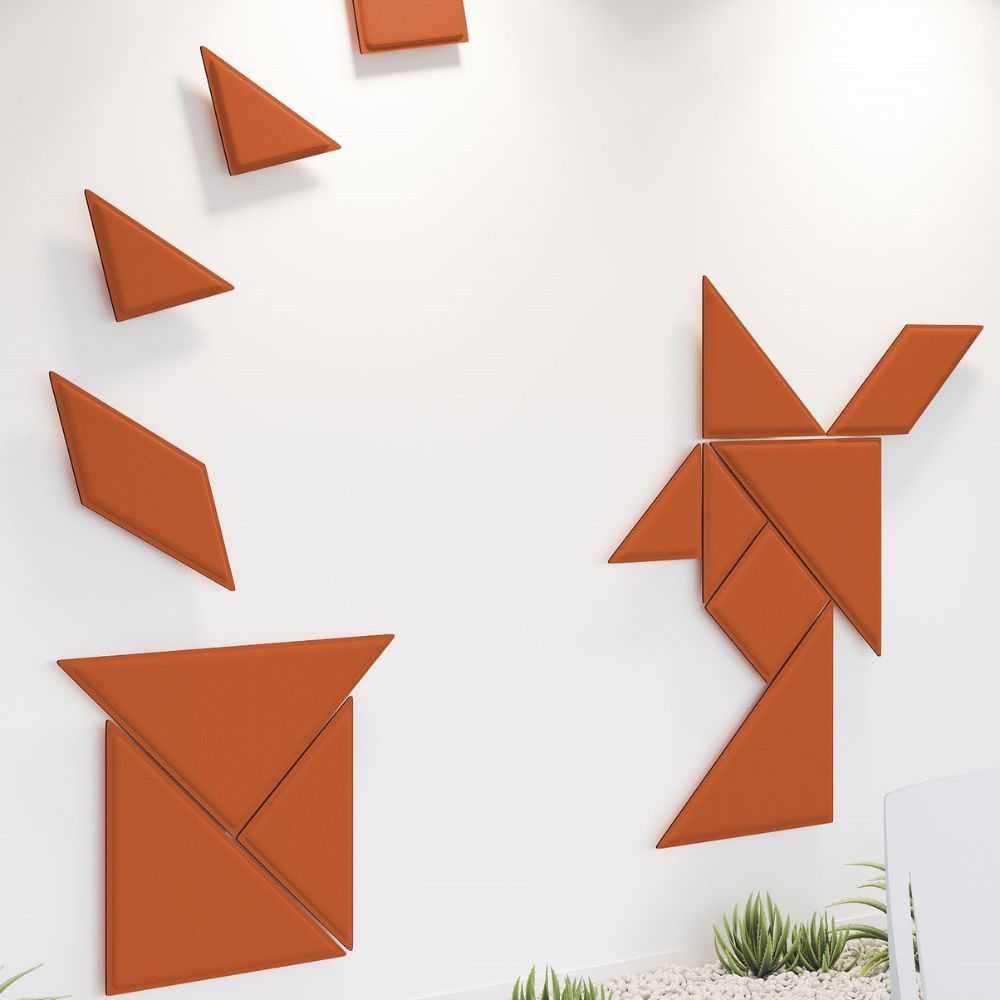 Artikelbild QP Tangram Akustikpaneele Akustikplatten ohne Montage-Kit Gelb 0053