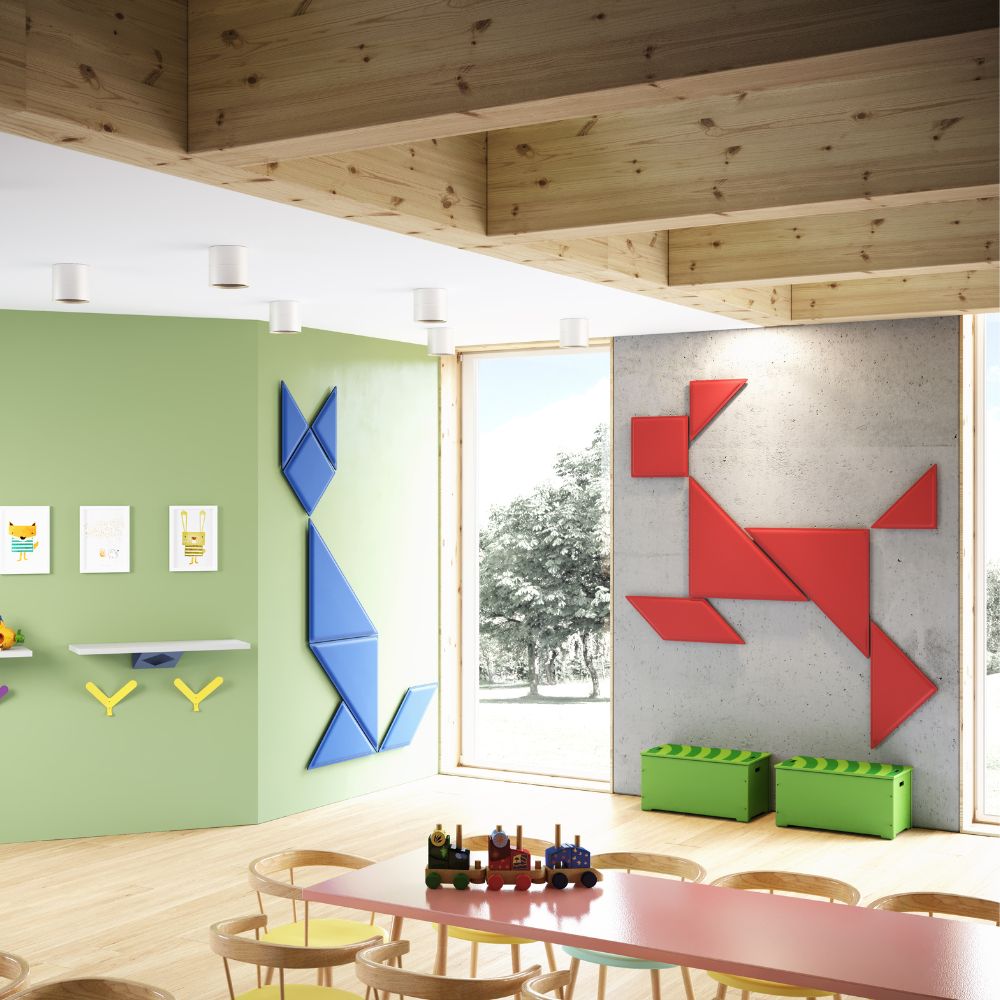 Artikelbild QP Tangram Akustikpaneele Akustikplatten ohne Montage-Kit Gelb 0053