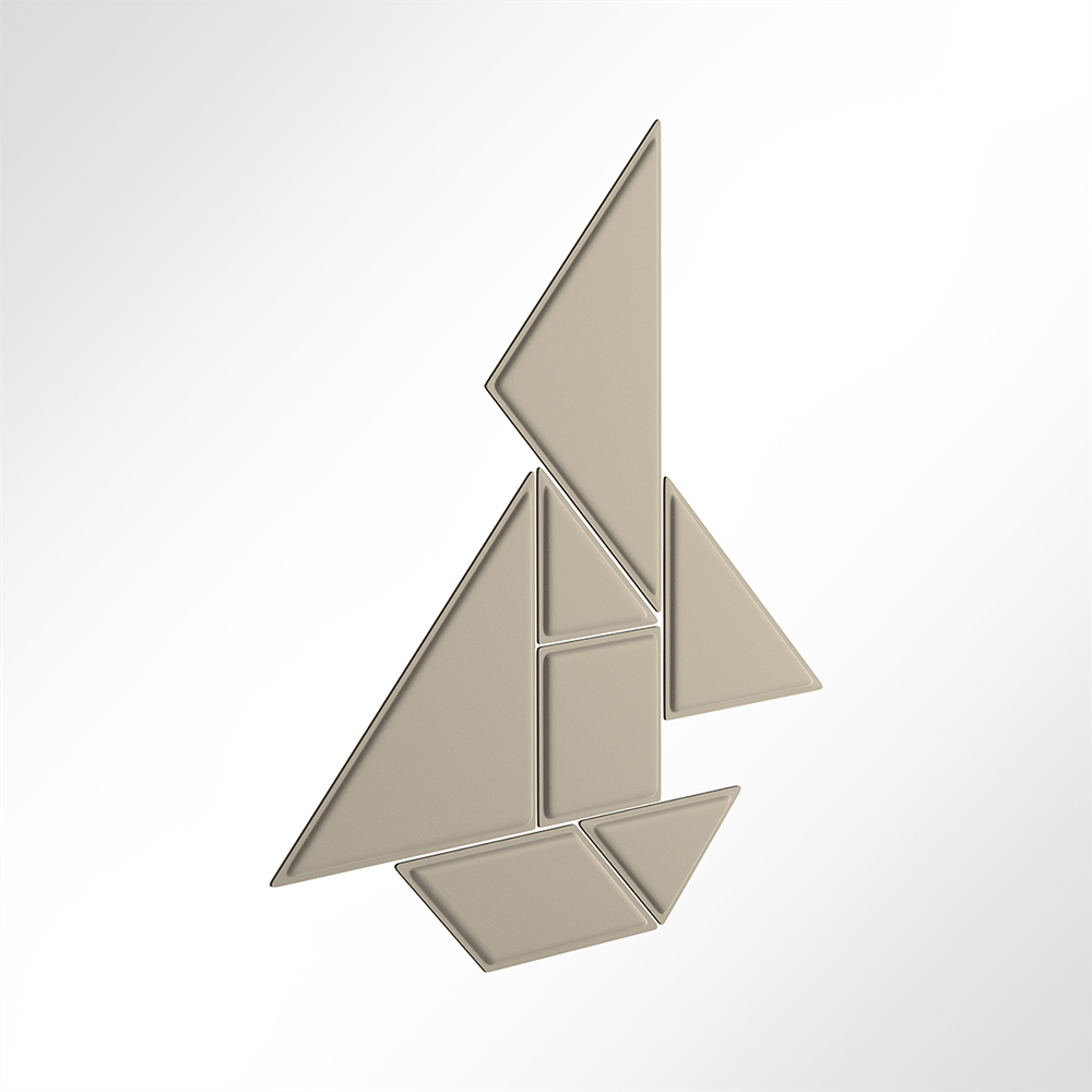 Artikelbild QP Tangram Akustikpaneele Akustikplatten mit Montage-Kit für Wand Elfenbein 0532