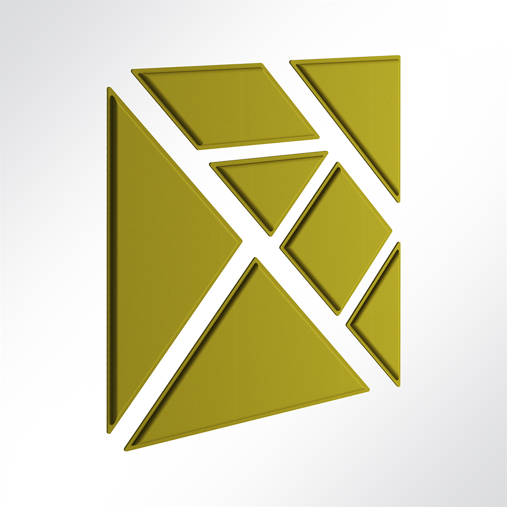 Artikelbild QP Tangram Akustikpaneele Akustikplatten ohne Montage-Kit Maigrün 0426