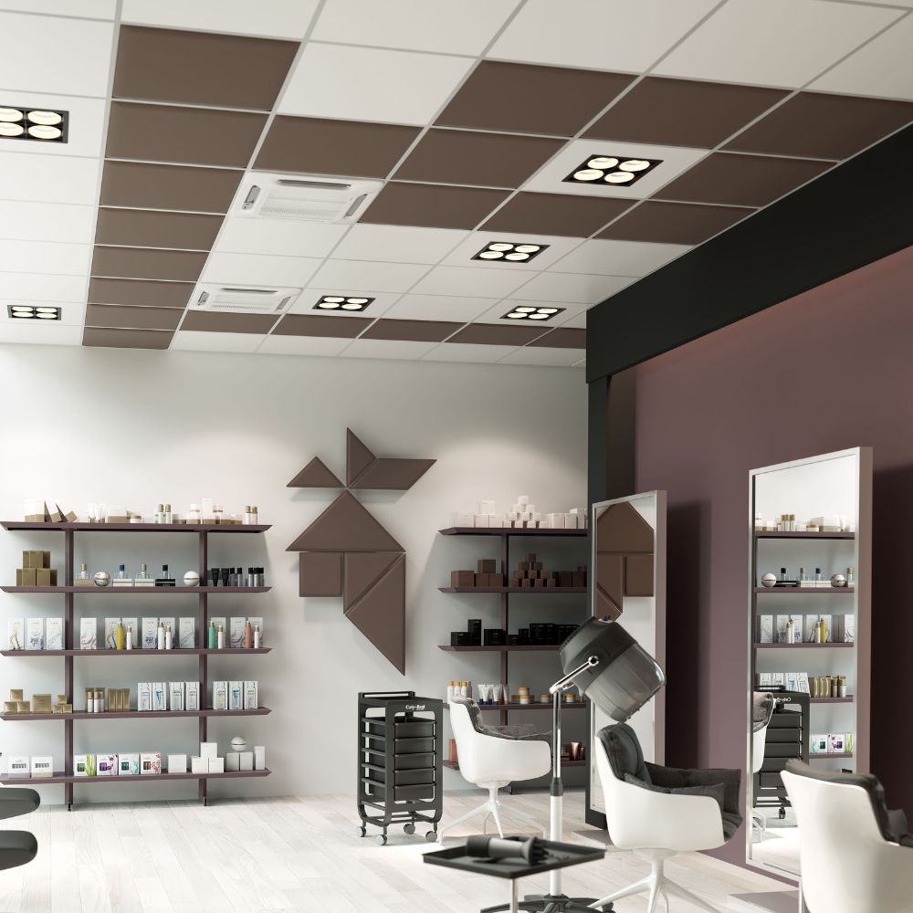 Artikelbild QP Square Akustikpaneele 59x59cm Orange 0120 Deckenplatte für Rasterdecken VE 4 Stück