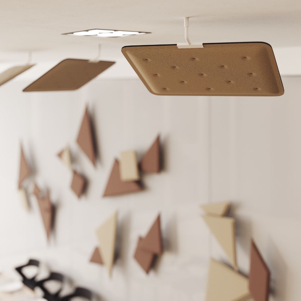 Artikelbild QP Square Akustikpaneele 59x59cm Orange 0120 Deckenplatte für Rasterdecken VE 4 Stück