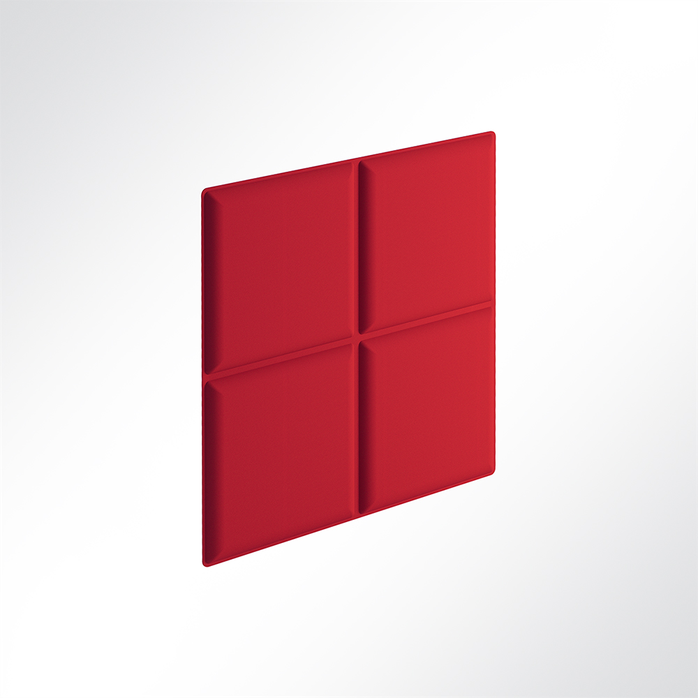 Artikelbild QP Square Akustikpaneele Akustikplatten Schallabsorber 118x118cm Rot 0231