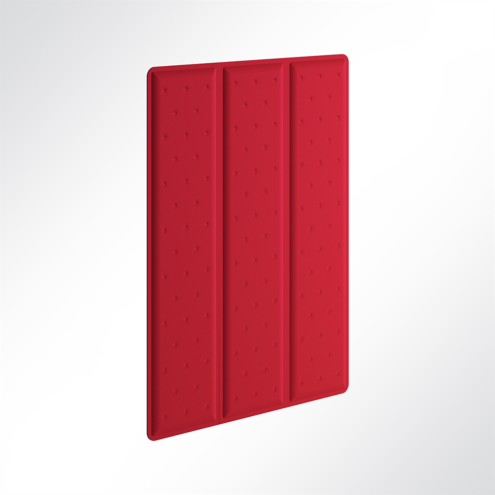 Artikelbild QP Flat Triple Akustikpaneele Akustikplatten Schallabsorber 60x120cm Rot 0231