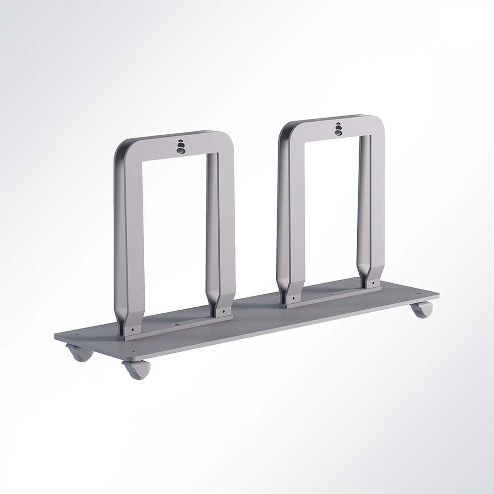 Artikelbild QP Akustikpaneele-Halterung für Double Paneel mit Rollen Grau 7035