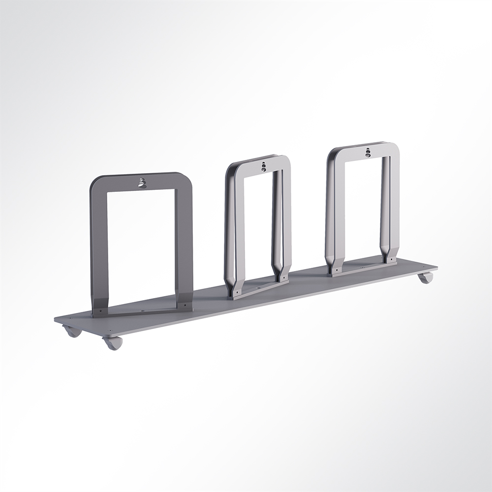 Artikelbild QP Akustikpaneele-Halterung für Triple Paneel mit Rollen Grau 7035