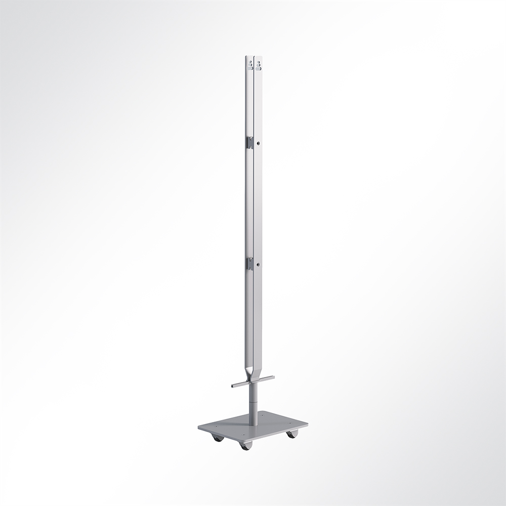 Artikelbild QP Akustikpaneele-Ständer für 3 Single Paneele horizontal mit Rollen Grau 7035