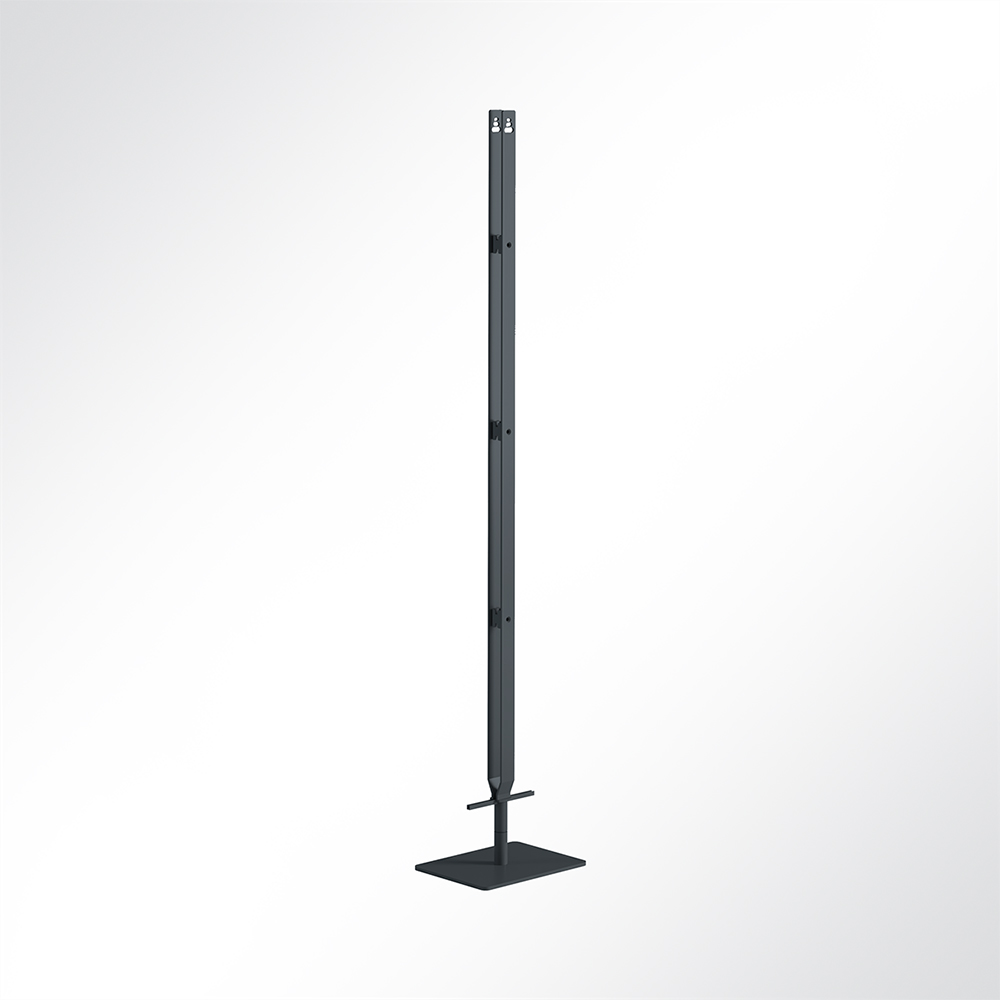 Artikelbild QP Akustikpaneele-Ständer für 4 Single Paneele horizontal ohne Rollen Schwarz 7016