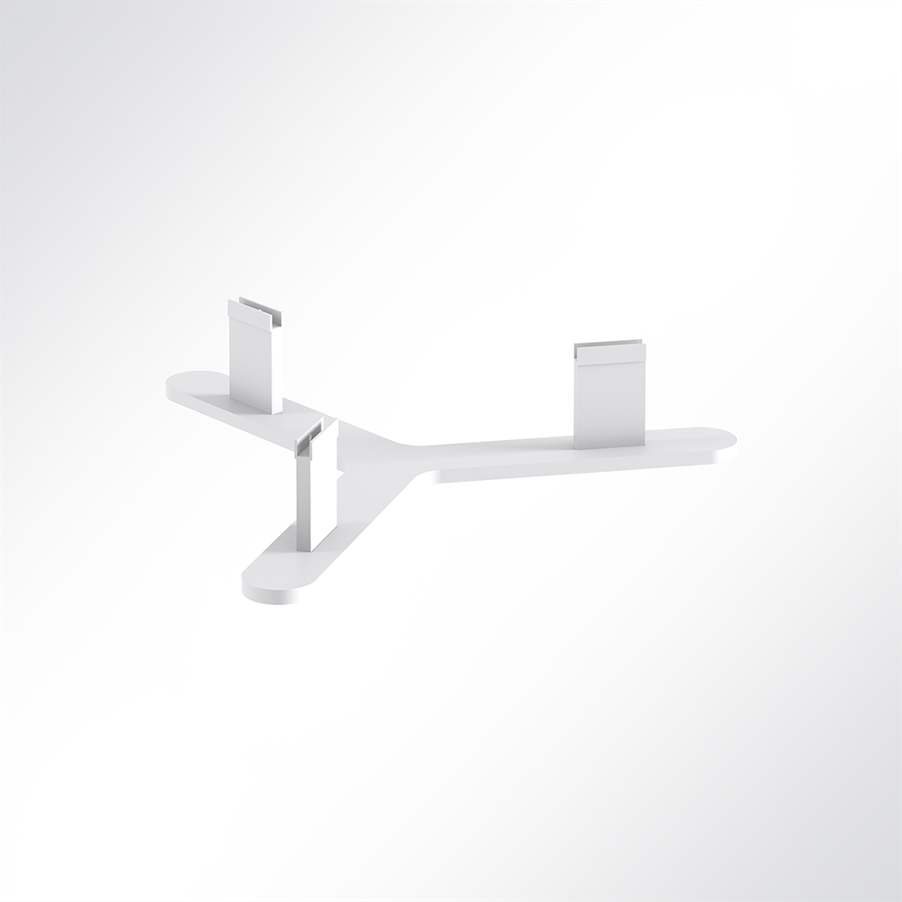 Artikelbild QP Akustikpaneele Booth-Mode Fuß-Verbinder von 3 Paneelen 120° Weiß 9003