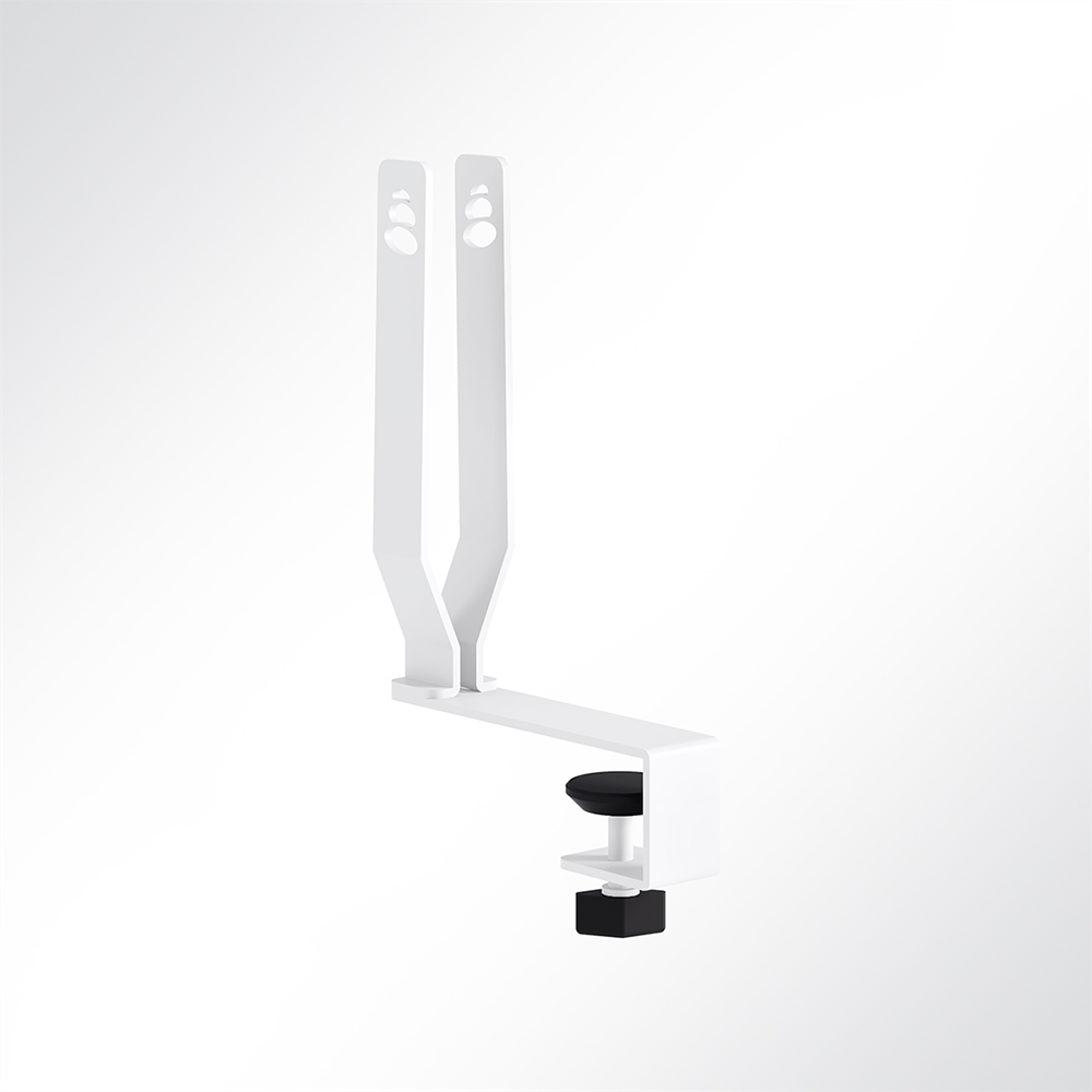 Artikelbild QP Akustikpaneele Desking 2er Set seitliche Paneel-Klemmen für Schreibtisch-Unterteilung Weiß 9003