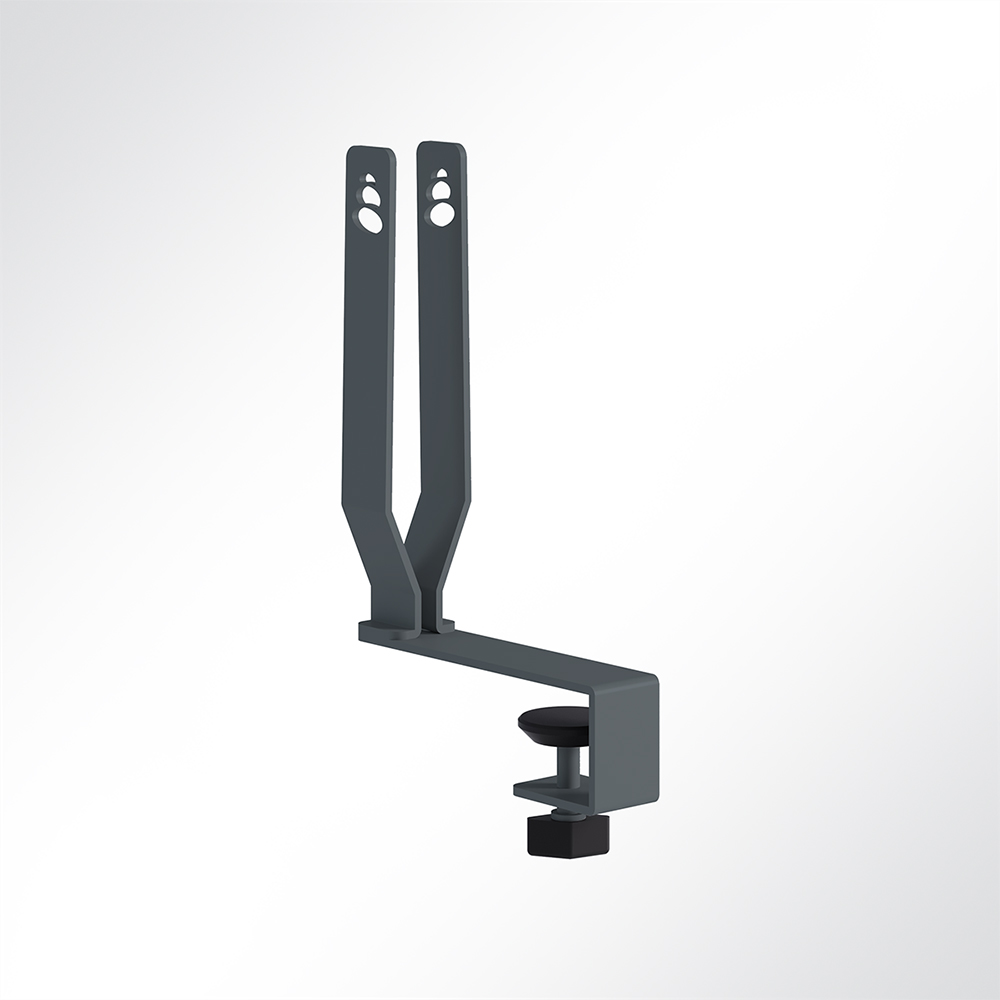 Artikelbild QP Akustikpaneele Desking 2er Set seitliche Paneel-Klemmen für Schreibtisch-Unterteilung Schwarz 7016