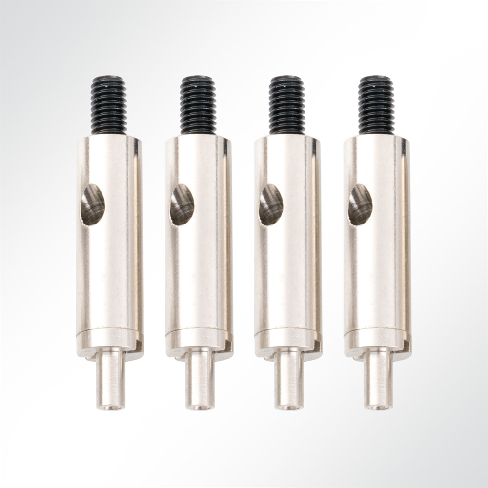 Artikelbild Abhängeset 4-fach für Akustikelemente mit Nutenstein M5 Drahtseil Ø1,5mm 1,5m