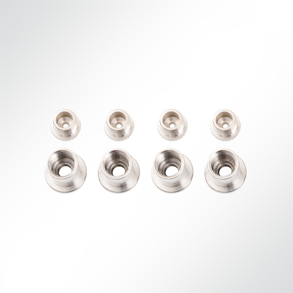 Artikelbild Abhängeset 4-fach für Akustikelemente mit Nutenstein M5 Drahtseil Ø1,5mm 1,5m