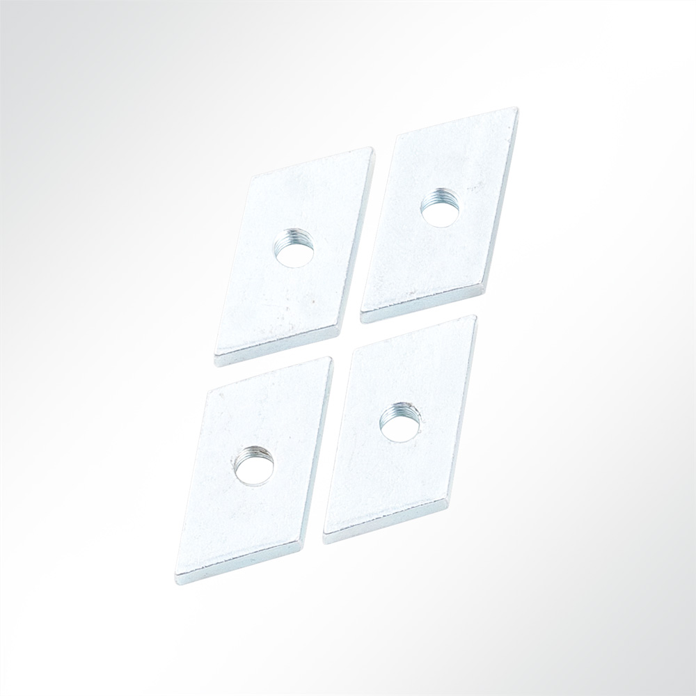 Artikelbild Abhängeset 4-fach für Akustikelemente mit Nutenstein M5 Drahtseil Ø1,5mm 1,5m