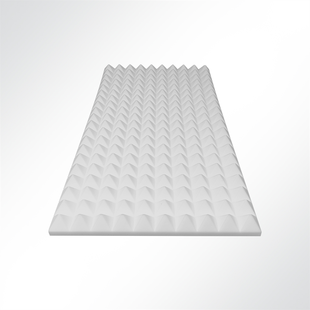 Artikelbild Basotect® Pyramidenschaum Noppenschaum hellgrau 1000x500x30mm Schallabsorber Schallschutz Schalldämmung für Wand und Decke