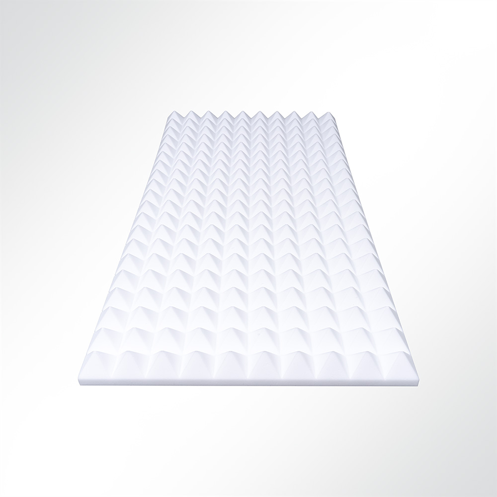 Artikelbild Basotect® Pyramidenschaum Noppenschaum weiß 1000x500x30mm Schallabsorber Schallschutz Schalldämmung für Wand und Decke