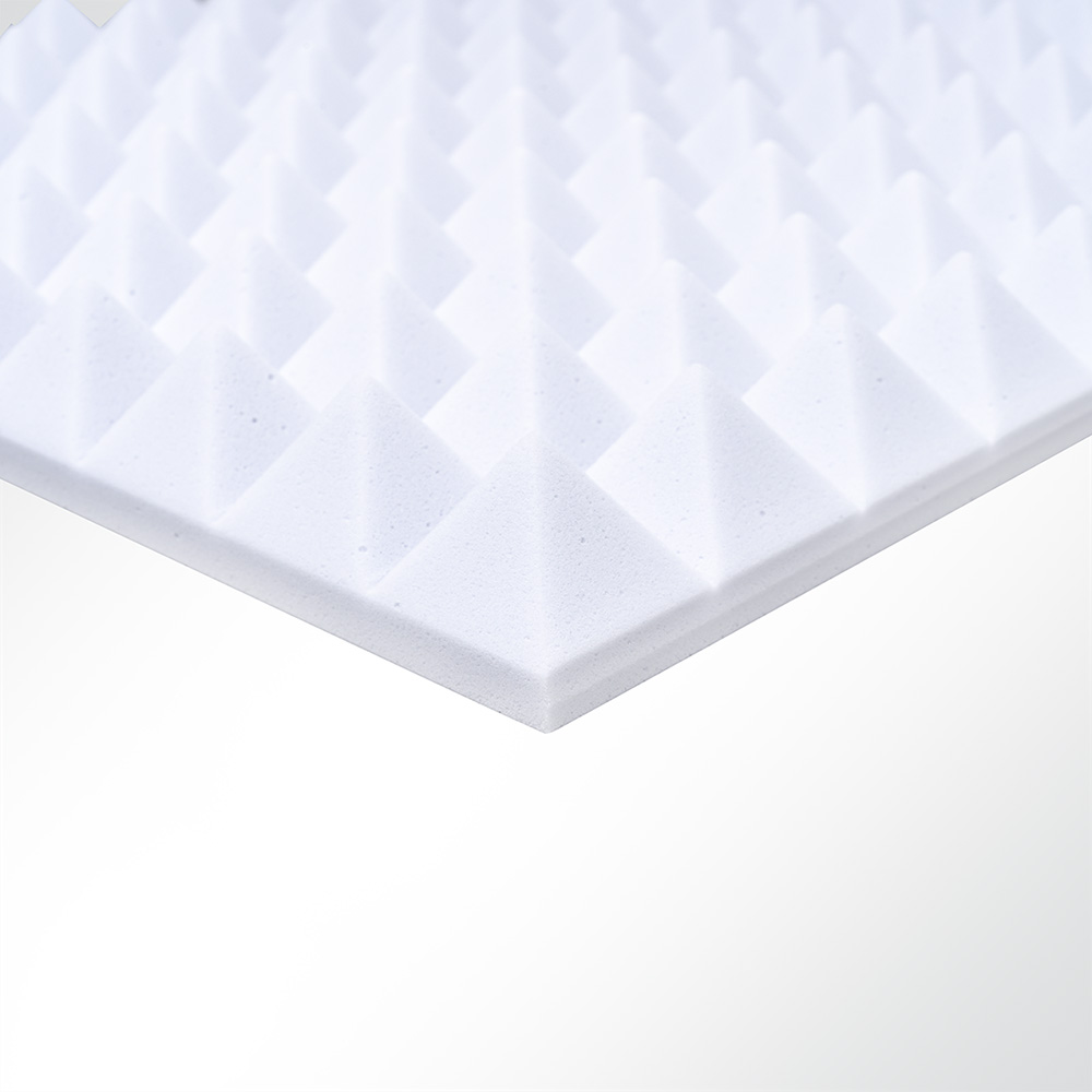 Artikelbild Basotect® Pyramidenschaum Noppenschaum weiß 1000x500x30mm Schallabsorber Schallschutz Schalldämmung für Wand und Decke
