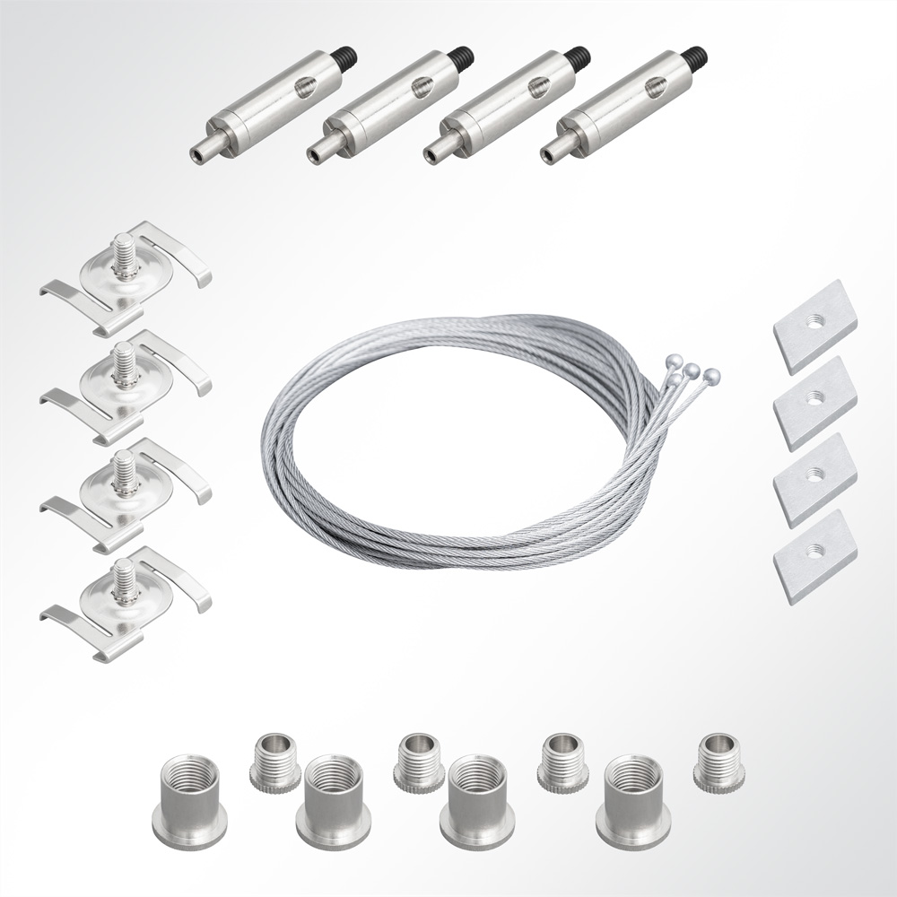 Artikelbild QP Deckenclips für Rasterdecken mit Abhängeset 4x Nutenstein