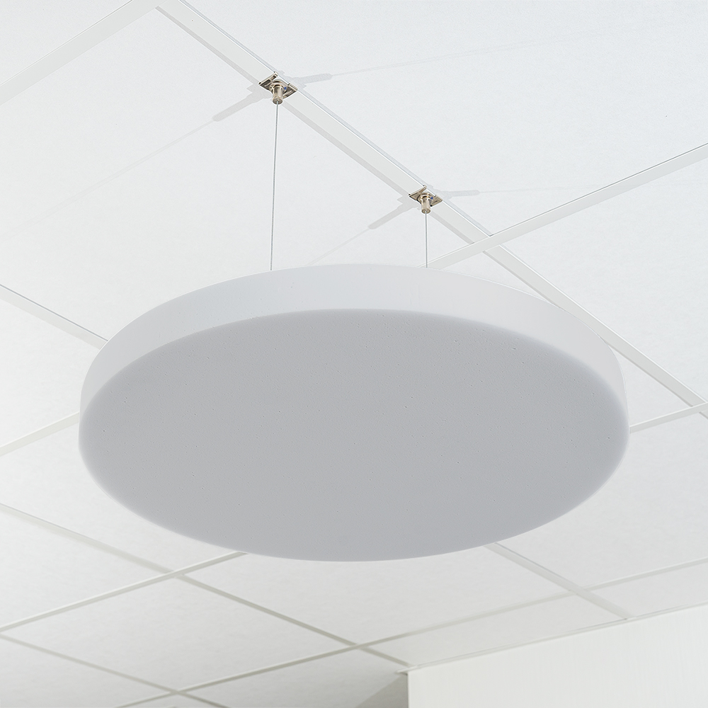 Artikelbild QP Schaumstoff aus Basotect® Kreis mit Abhängeset D: 500mm hellgrau