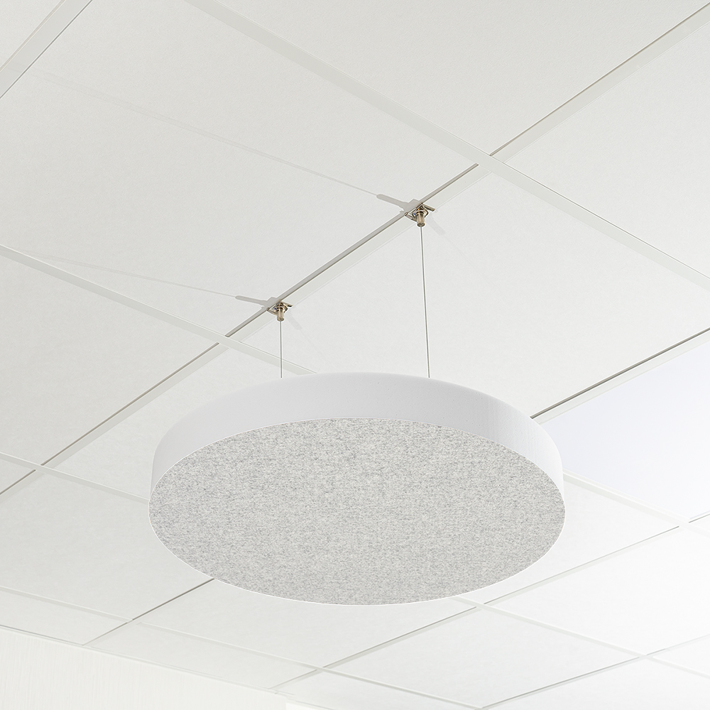 Artikelbild QP Schallabsorber Basotect® Kreis 600mm Camira Blazer Silverdale mit Abhängeset