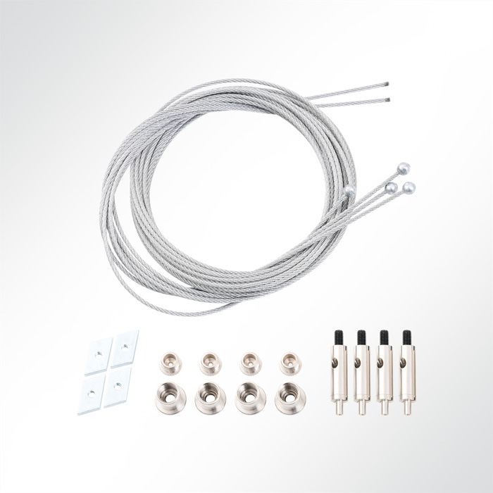 Abhängeset für Akustikelement mit Nutenstein M5 für Aluminiumprofil