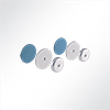 Vorschau QP Akustikpaneele Wall & Ceiling Support 2 Magnete Ø36mm für Glas und Wand Grau 7035 Blau 5009