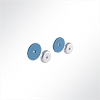 Vorschau QP Akustikpaneele Wall & Ceiling Support 2 Klettkreise Ø85mm für ungleiche Oberflächen Blau 5005 Blau 5009