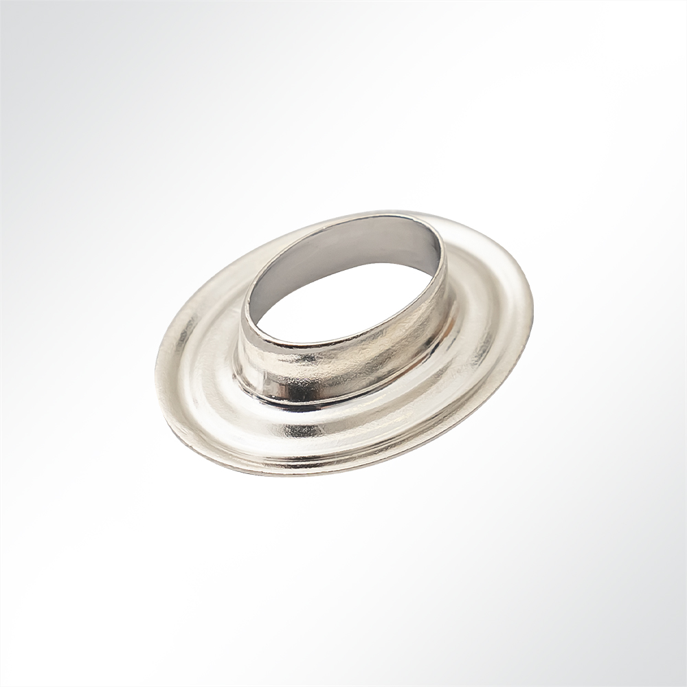 Artikelbild Drehverschluss Messing vernickelt mit Gegenplatte und Ovalöse 32x13x9,5mm