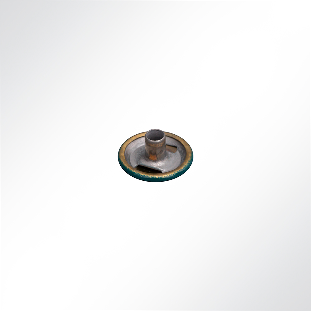 Artikelbild Druckknopf Kappe D15 Grünblau