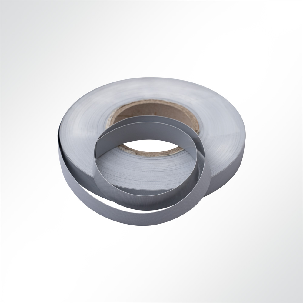 Artikelbild Einfassband Polyester beidseitig PVC beschichtet B1 Breite 20mm Anthrazit Matt 378