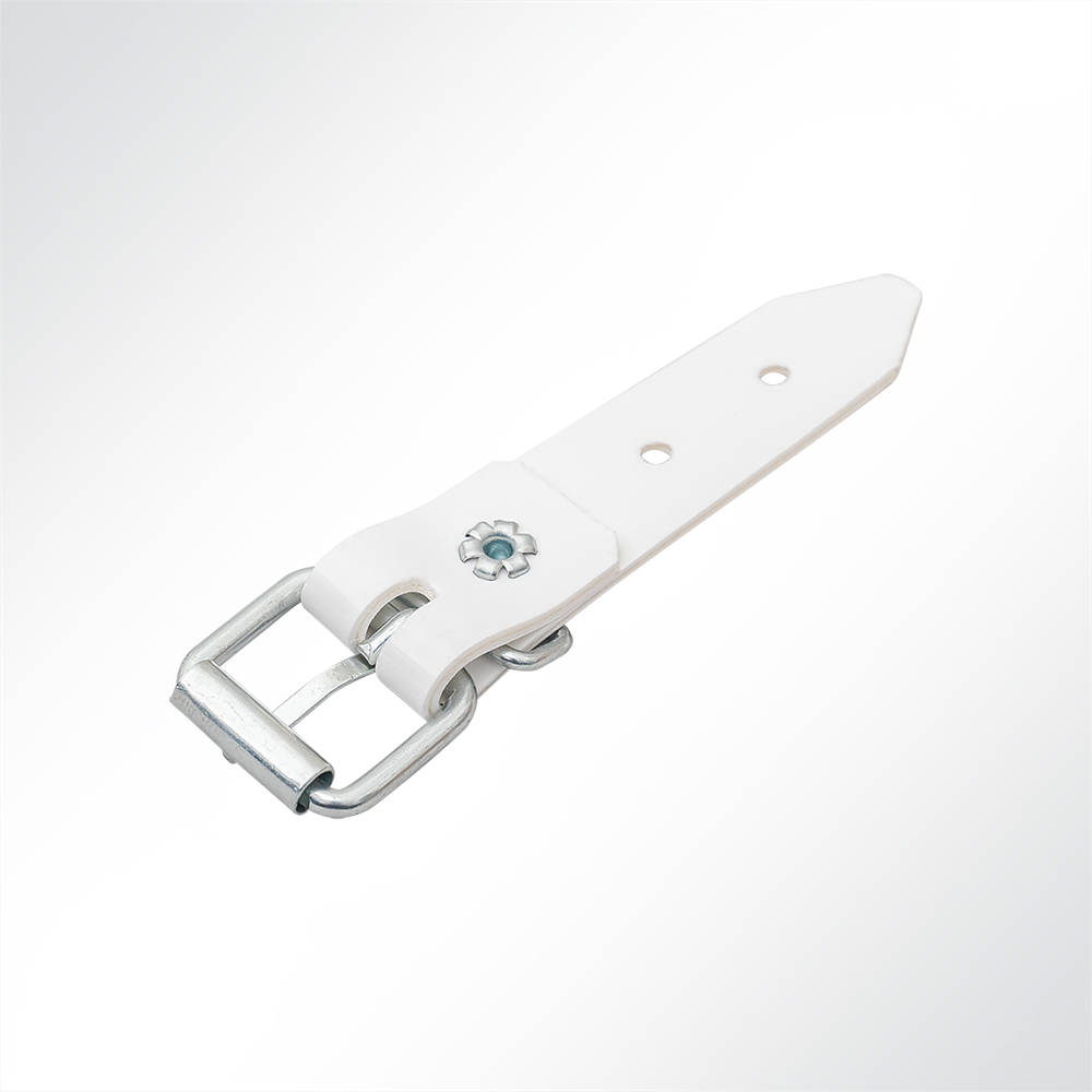 Artikelbild Schnallkappe Riemen Rollschnalle für Anhänger-Planen weiß